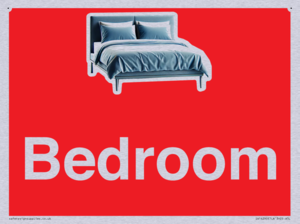 Bedroom Dementia Sign Red